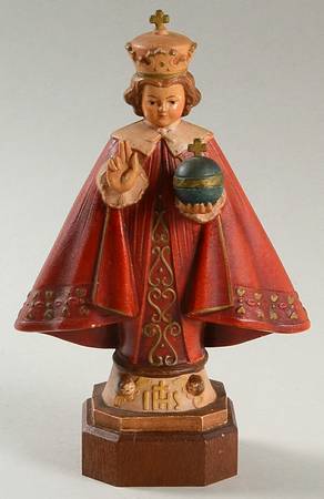 Anri Wood Carved Figurines Infant Of Prague - Boxed
