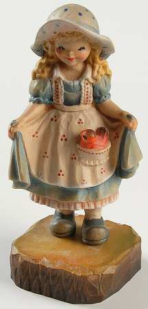 Anri Wood Carved Figurines You Are My Sunshine - Boxed