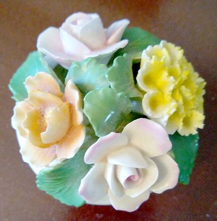 Floral Figurine Mixed Flower Pot - Boxed