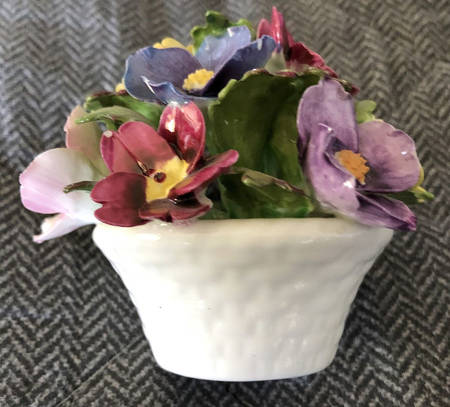 Floral Figurine Mixed Floral Basket - Boxed