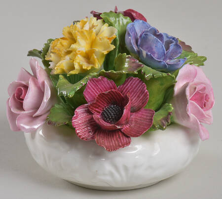 Floral Figurine Flower Pot - Boxed
