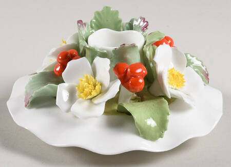 Floral Figurine Floral Candleholder - No Box