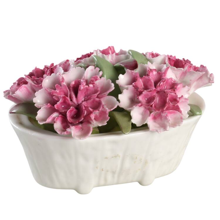 Floral Figurine August-Carnation - With Box