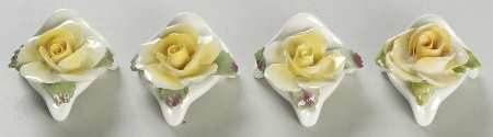 Floral Figurine Yellow Rose Place Cards - Boxed