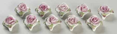 Floral Figurine Red Rose Placecards - Boxed