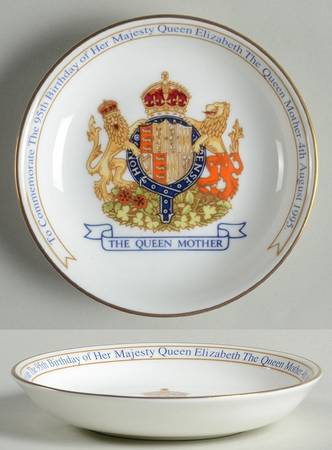 Aynsley Royalty Giftware Queen Mother 95th Birthday Dish - No Box
