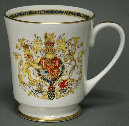 Aynsley Royalty Giftware Investiture Prince Of Wales Mug - No Box