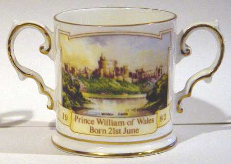 Aynsley Royalty Giftware Prince William Birth Loving Cup - No Box