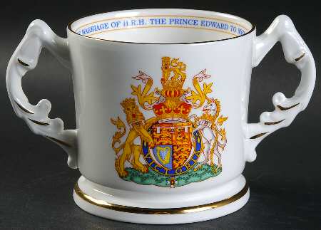 Aynsley Royalty Giftware Prince Edward & Sophie Wedding Loving Cu - No Box