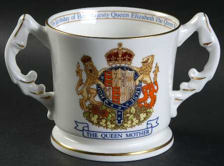 Aynsley Royalty Giftware Queen Mother 95th Birthday Loving Cup - No Box
