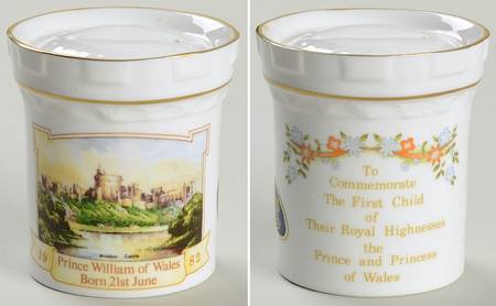 Aynsley Royalty Giftware Prince William Birth Bank - No Box