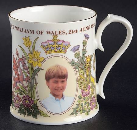 Aynsley Royalty Giftware Prince William 10th Birthday Mug - No Box