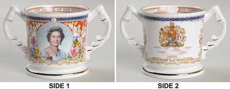 Aynsley Royalty Giftware Elizabeth Ii Golden Jubilee Loving Cup - Boxed