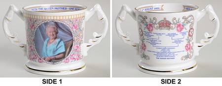 Aynsley Royalty Giftware Queen Mother 100th Birthday Loving Cup - No Box