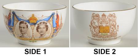 Aynsley Royalty Giftware George Vi & Eliz Visit To Canada/Usa Sug - No Box