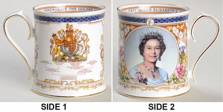 Aynsley Royalty Giftware Elizabeth Ii Golden Jubilee Mug - No Box