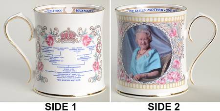 Aynsley Royalty Giftware Queen Mother 100th Birthday Mug - No Box