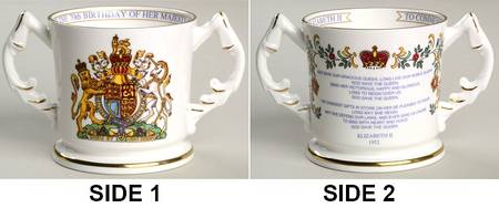 Aynsley Royalty Giftware Elizabeth Ii 70th Birthday Loving Cup - No Box