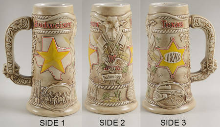 Anheuser Busch Specialty Steins Budweiser Texas - No Box
