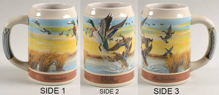 Anheuser Busch Specialty Steins Mallard Ducks - No Box 79d