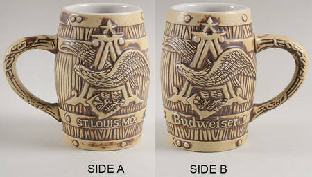 Anheuser Busch Specialty Steins A & Eagle Barrel - No Box