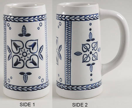 Anheuser Busch Specialty Steins Blue Delft- Hearts - No Box