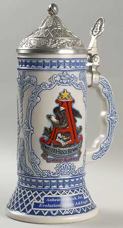 Anheuser Busch Specialty Steins Evolution Of The A & Eagles - Boxed