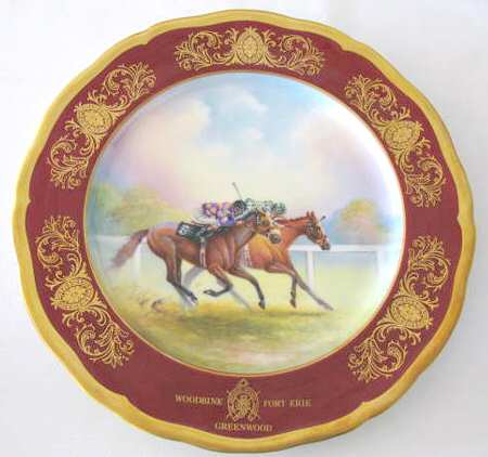 Aynsley Single Issue Plates Woodbine Fort Erie-Greenwood - No Box