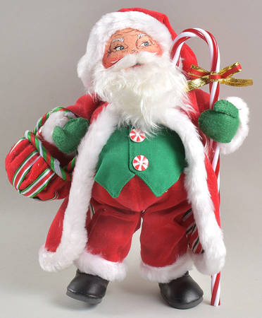 Santa and Mrs Santa Peppermint Santa - No Box