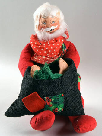 Santa and Mrs Santa Mr Santa Cardholder-Holly Print - No Box