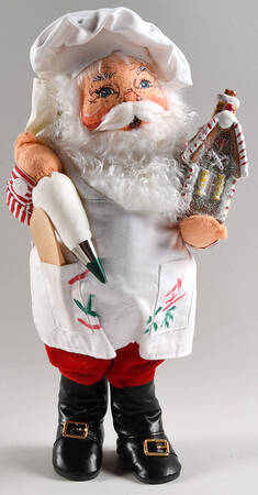 Santa and Mrs Santa Gingerbread House Chef Santa - No Box