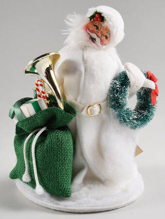 Santa and Mrs Santa Old World White Saint Nick - No Box