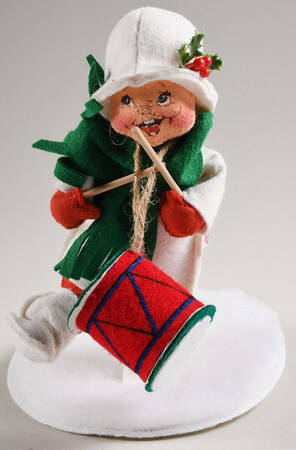 People Christmas White Drummer Boy - Red Drum - No Box