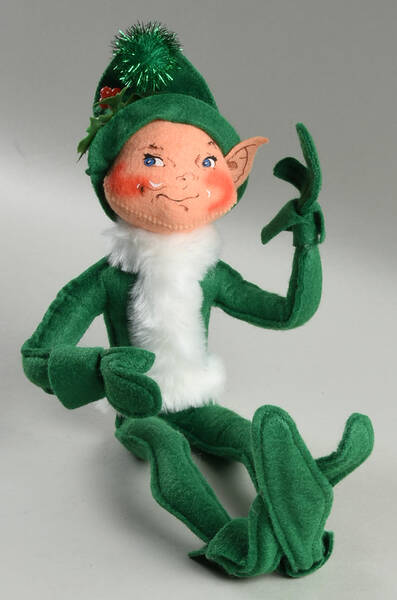 Elves & Gnomes Christmas Green Elf - Green Pom - No Box