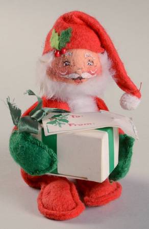 Santa and Mrs Santa Santa With Gift Box - No Box