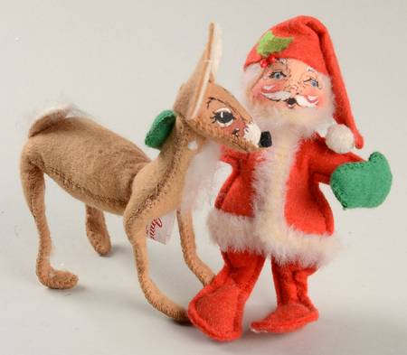 Santa and Mrs Santa Santa With Deer - No Box