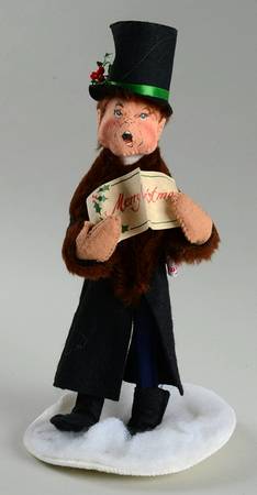 People Christmas Old Tyme Caroling Man - No Box