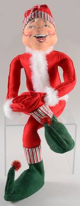 Elves & Gnomes Red Candystripe Elf - No Box