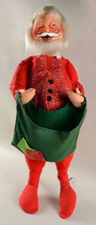 Santa and Mrs Santa Santa With Gift List & Sack - No Box