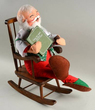 Santa and Mrs Santa Santa In Rocking Chair-Night Before Chri - No Box