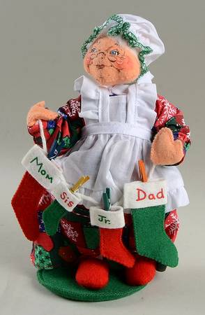 Santa and Mrs Santa Mrs Stocking With Care - No Box 159