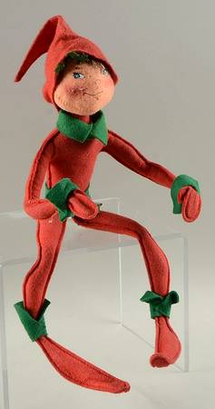 Elves & Gnomes Red Elf With Green Trim - No Box