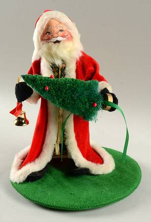 Santa and Mrs Santa Saint Nicholas With Brass Plaque - No Box