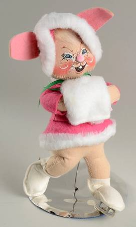 Annalee Christmas Doll Skating Bunny - No Box