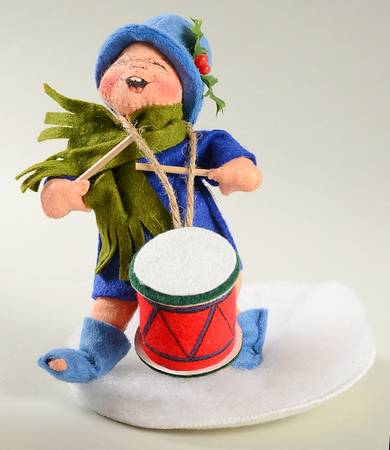 People Christmas Blue Drummer Boy - Red Drum - No Box