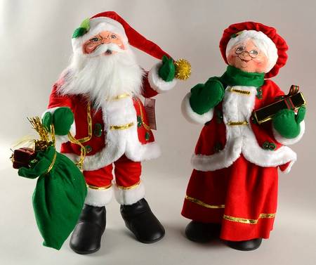 Santa and Mrs Santa Mr & Mrs Christmas Elegance - No Box