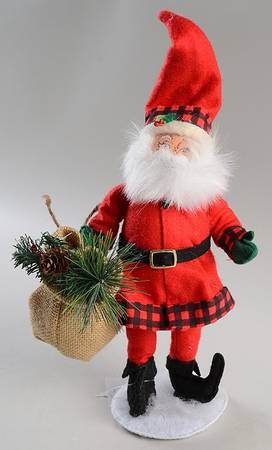 Santa and Mrs Santa Mountain Santa With Sack - No Box
