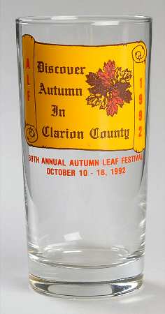 Autumn Leaf Festival Glass Discover Autumn In Clarion - No Box