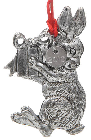 Bunny Ornament Bunny With Gift - Boxed
