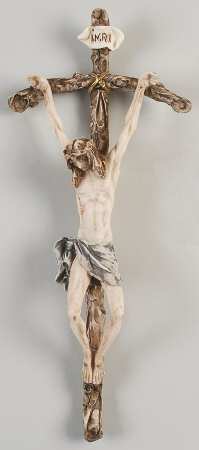 A Santini Sculptures Crucifix-Bent Style - No Box